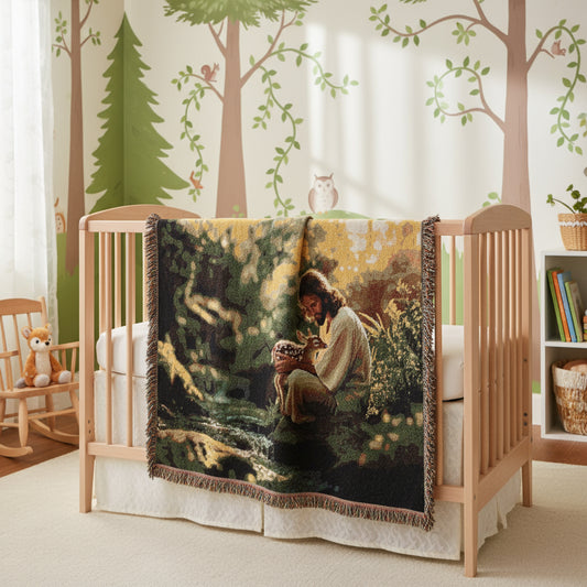 "Joyful Silence" Woven Throw Blanket