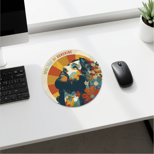 Soul Full of Sonshine Round Mousepad - PU Leather