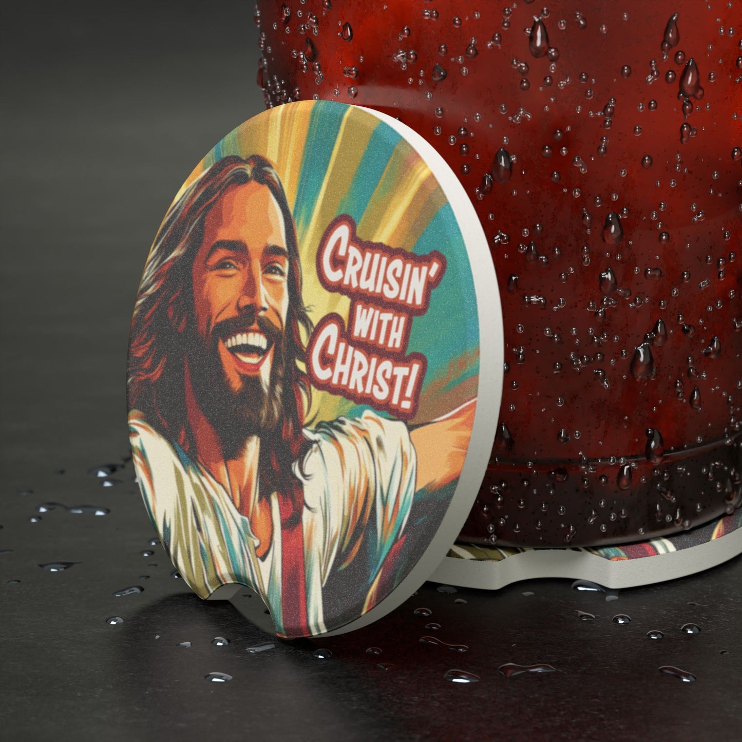 Cruisin' with Christ! Car Coaster