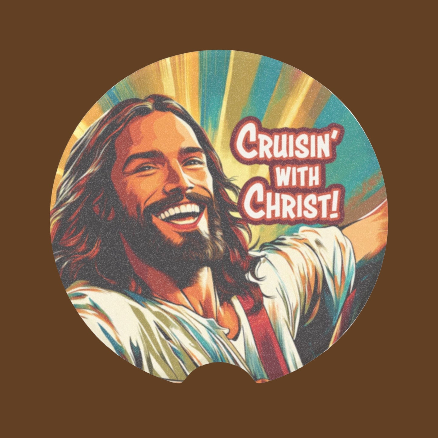 Cruisin' with Christ! Car Coaster