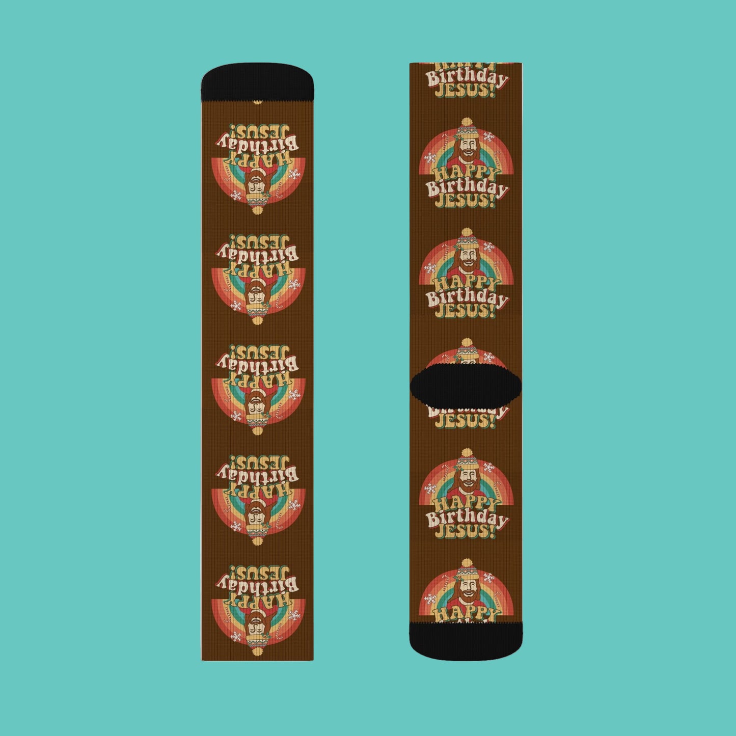 "Happy Birthday Jesus!" Crew Socks