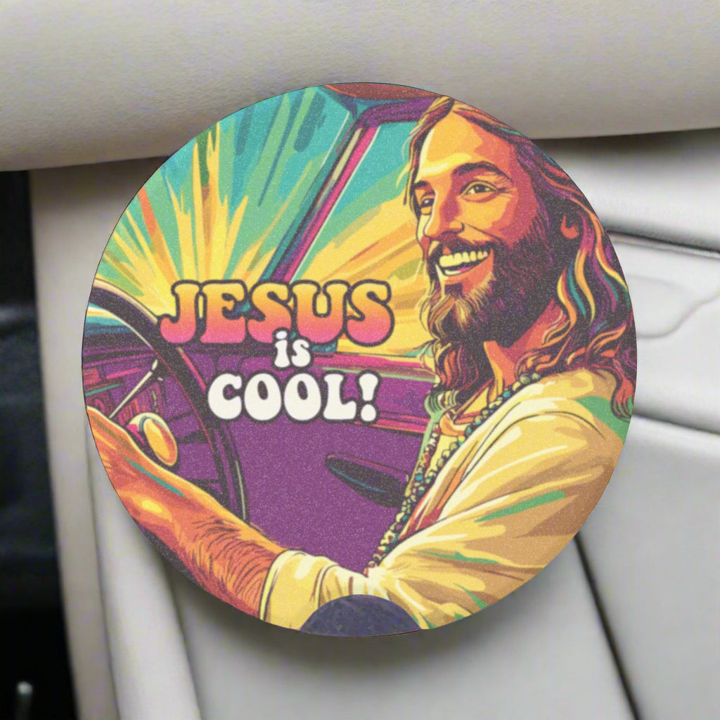 'Jesus is Cool' Car Coaster