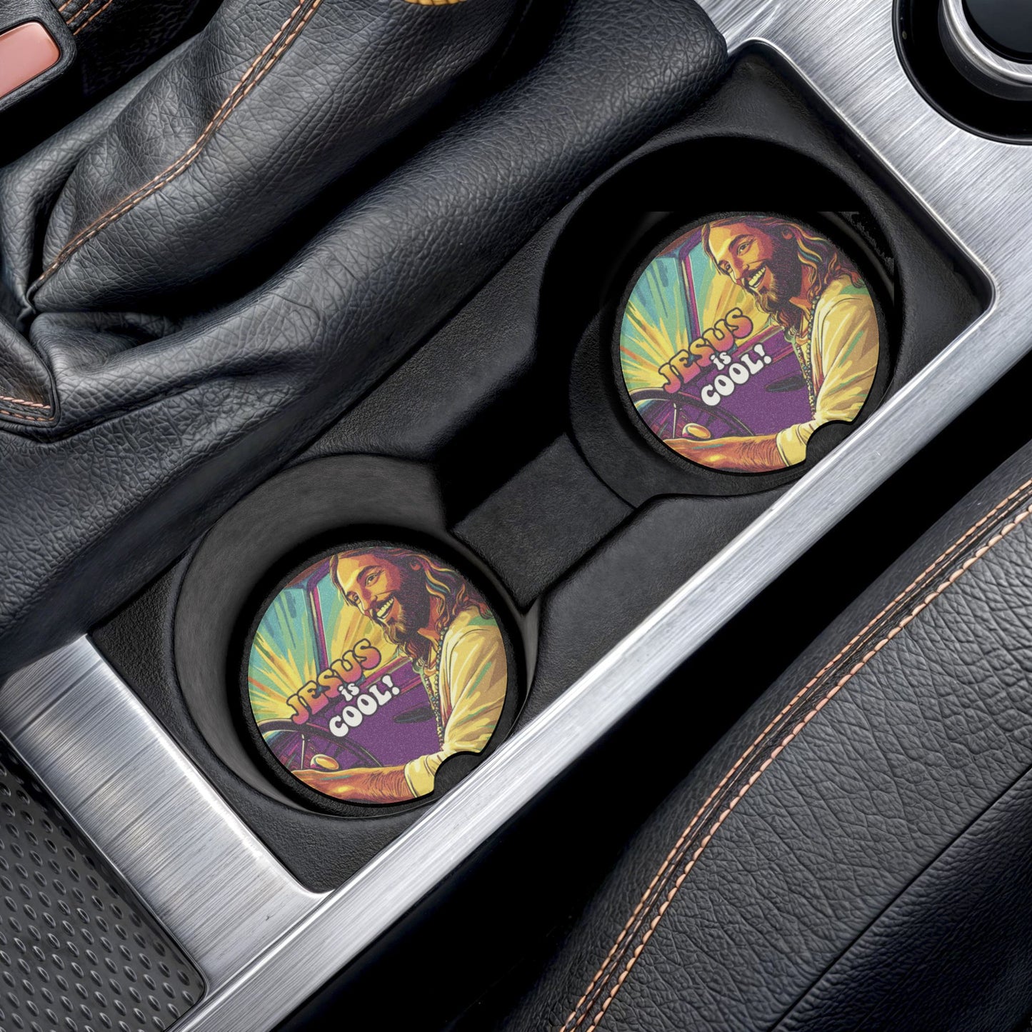 'Jesus is Cool' Car Coaster