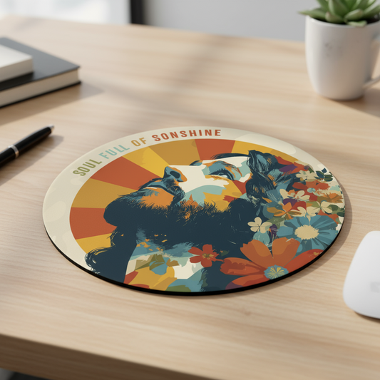 Soul Full of Sonshine Round Mousepad - PU Leather