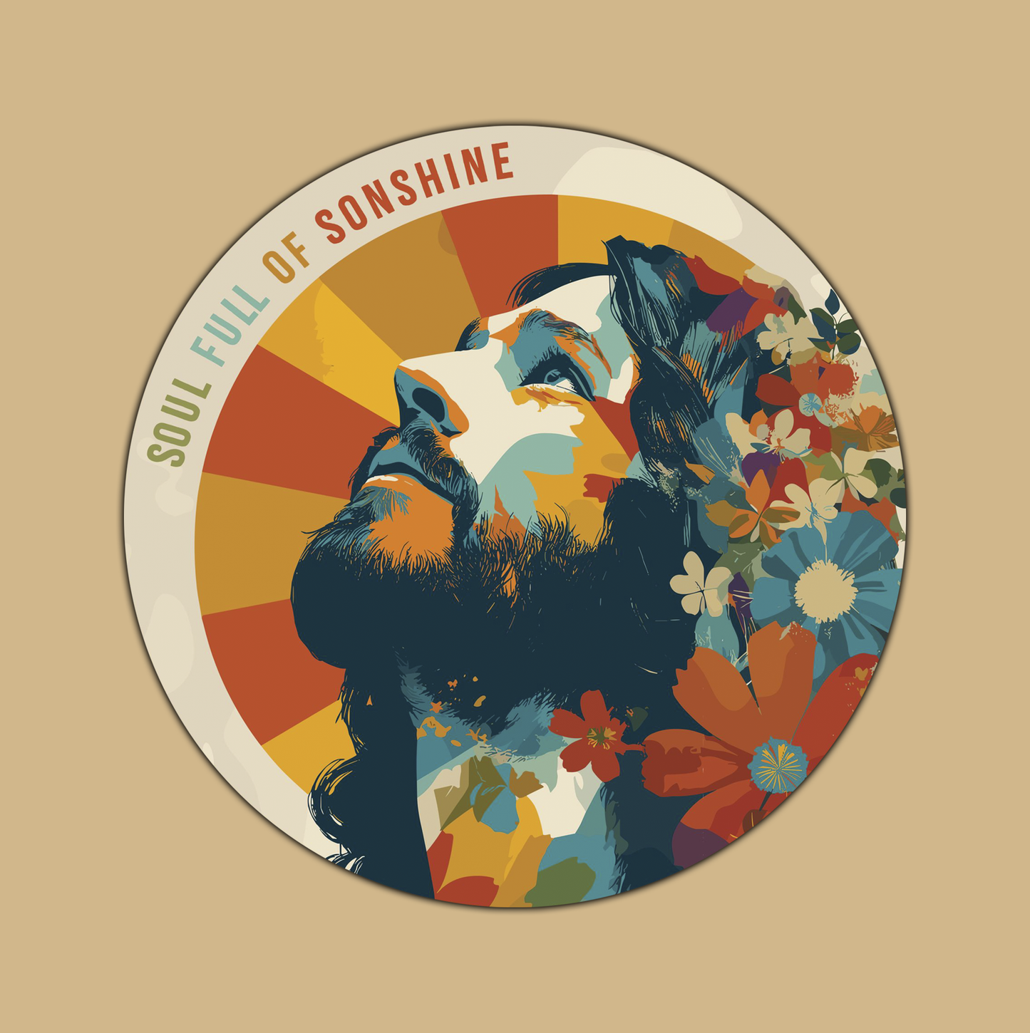 Soul Full of Sonshine Round Mousepad - PU Leather