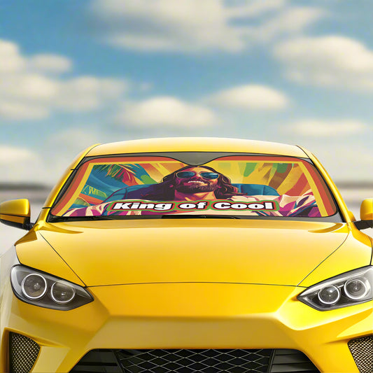 'King of Cool' Car Sun Shade
